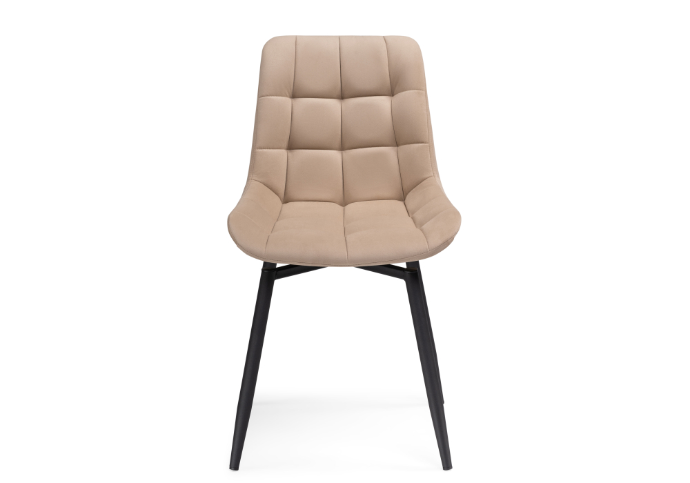 фото стул woodville челси крутящийся велюр бежевый / черный 520596 | 220svet.ru