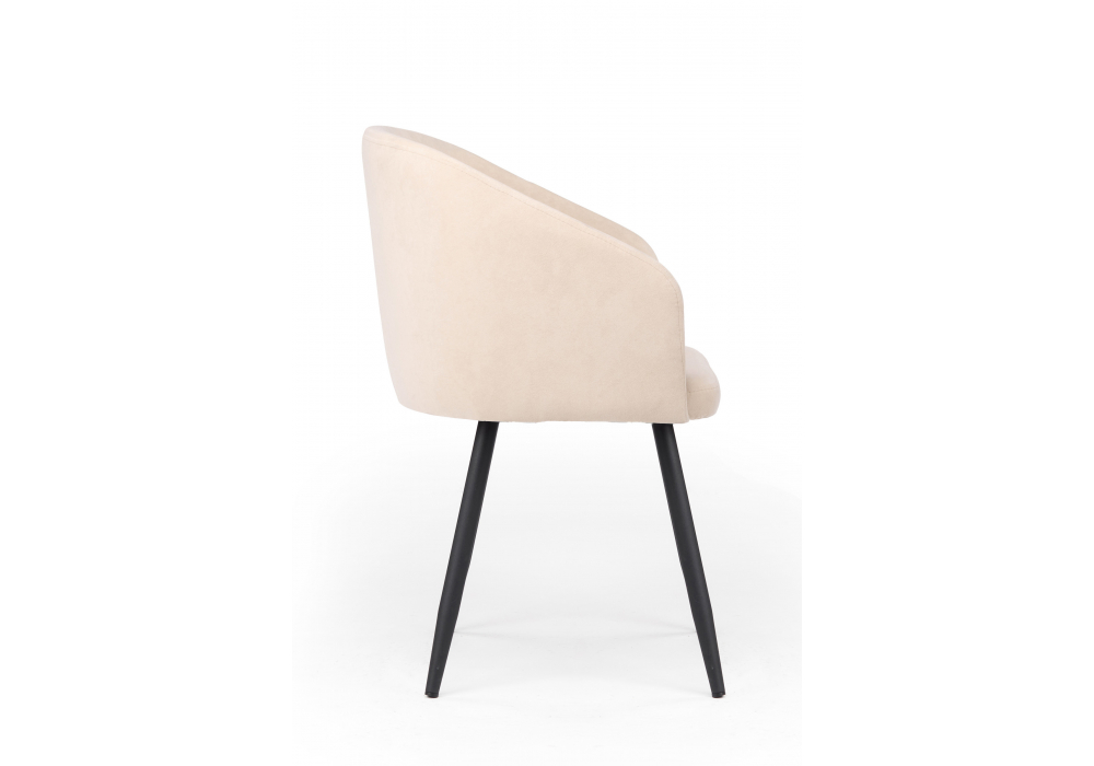 фото стул на металлокаркасе woodville монер бежевый (glory 03) / черный 632627 | 220svet.ru