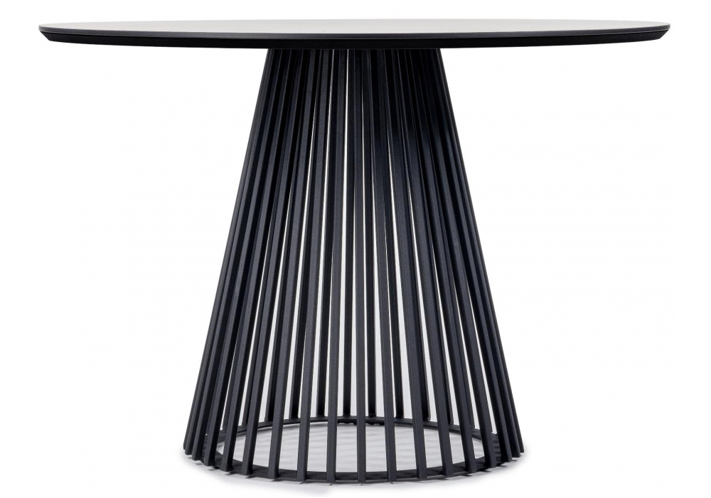 фото керамический стол woodville нэнси 110 krater perla repose / черный 625592 | 220svet.ru