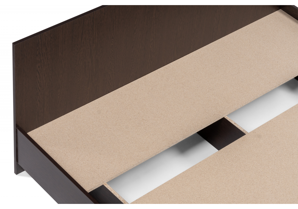 фото двуспальная кровать woodville адайн 160х200 венге / венге 507385 | 220svet.ru