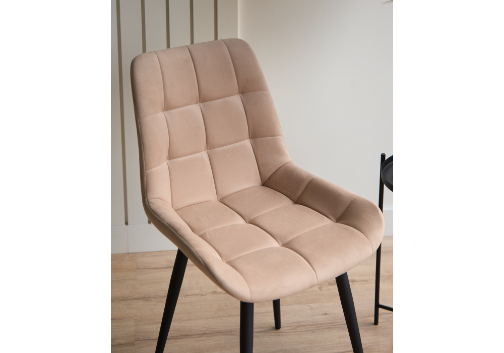 фото стул на металлокаркасе woodville челси к бежевый (zd 210) / черный np 632473 | 220svet.ru