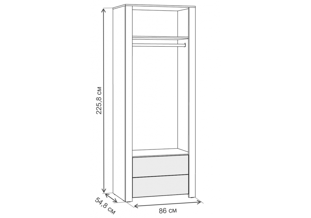 фото шкаф woodville джастин дуб белый exclusive 564844 | 220svet.ru