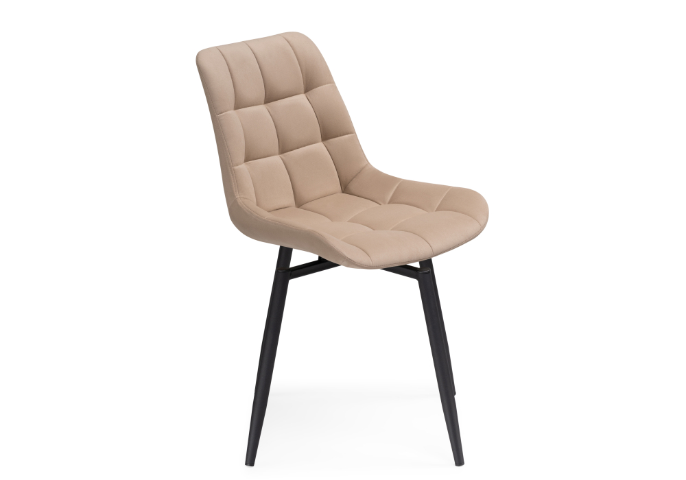 фото стул woodville челси крутящийся велюр бежевый / черный 520596 | 220svet.ru