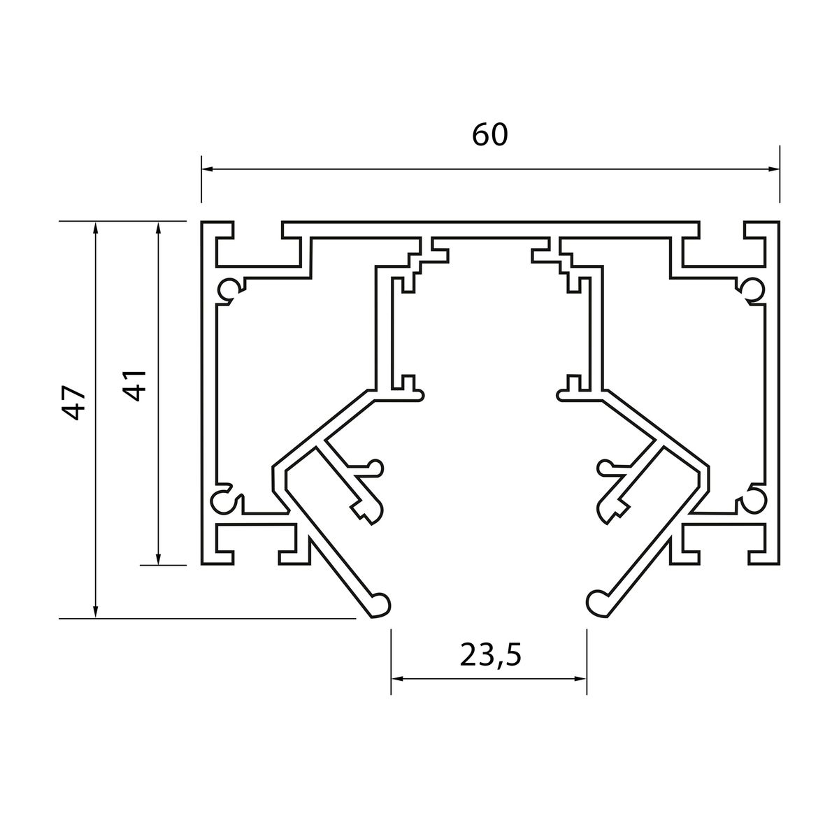 фото шинопровод магнитный под натяжной потолок st luce skyline 48 st047.539.02 | 220svet.ru