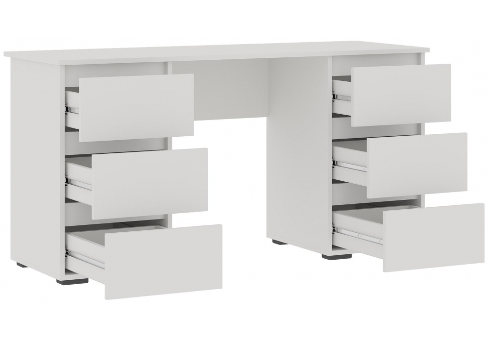 фото письменный стол woodville элла белый 547992 | 220svet.ru