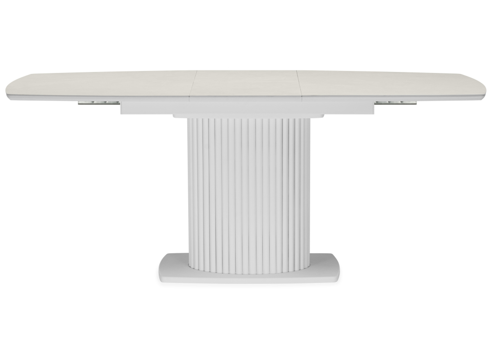 фото керамический стол раскладной woodville фестер 160(200)х90 carmen light grey / белый 664919 | 220svet.ru