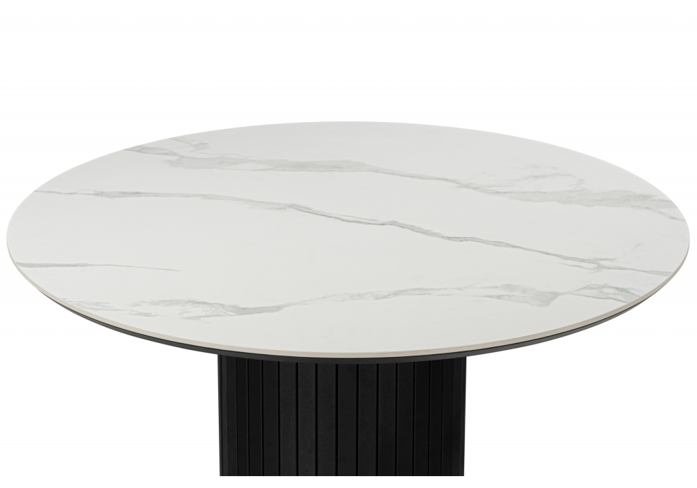 фото керамический стол woodville гравент 110 patagonoa bianco repose / черный 625610 | 220svet.ru