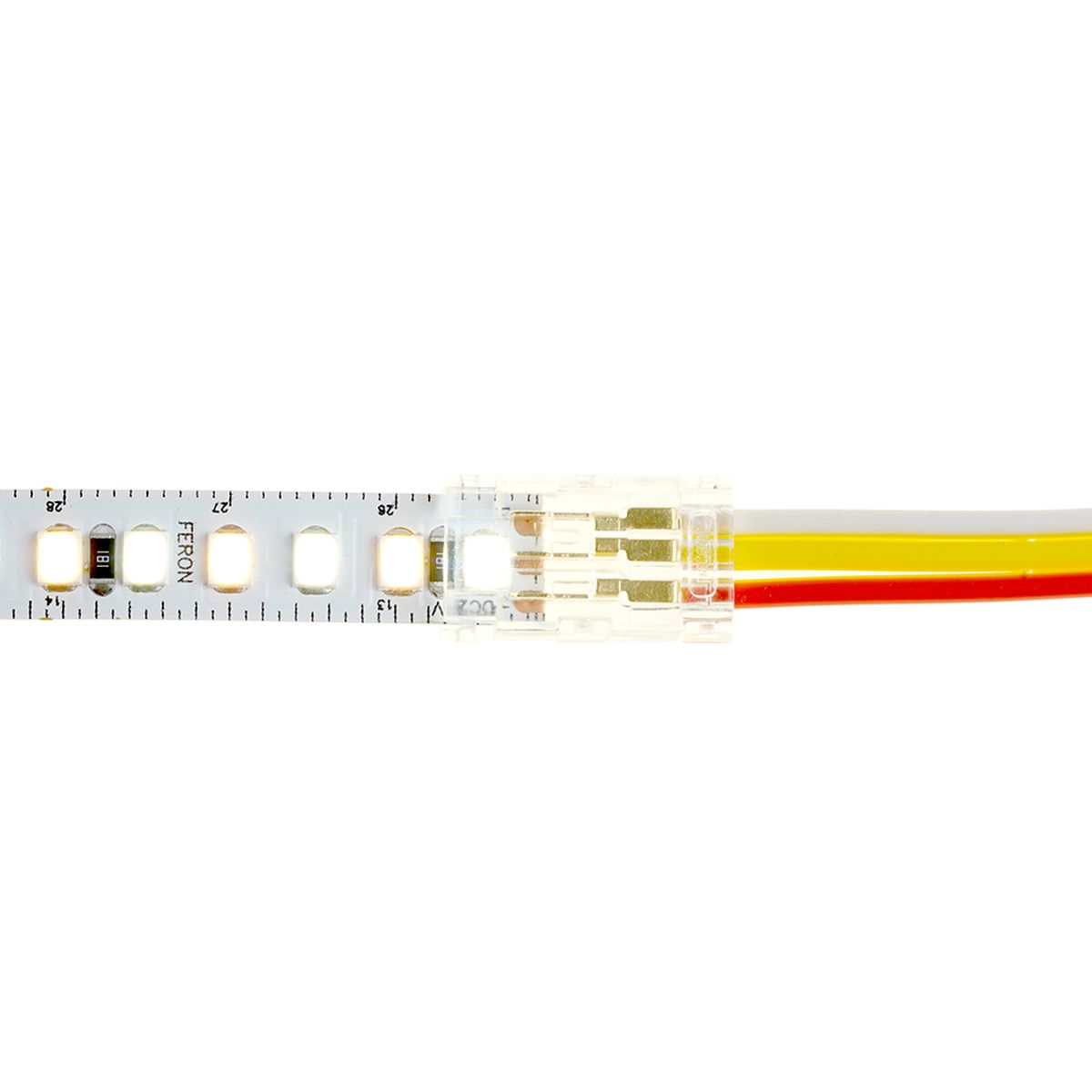 фото соединитель лента-блок питания 10мм для cct smd ленты шириной 8 мм feron ld171 52002 | 220svet.ru