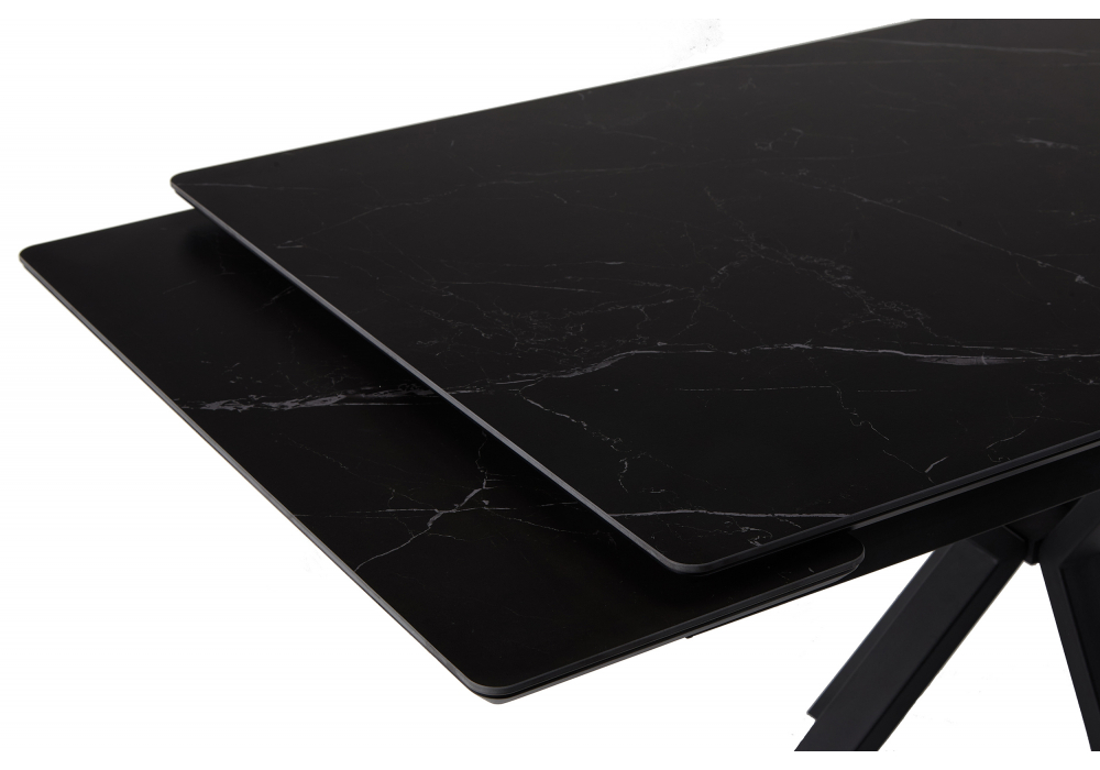 фото керамический стол раскладной 140 (200) х 80 woodville старлайт shakespeare black / черный 622892 | 220svet.ru