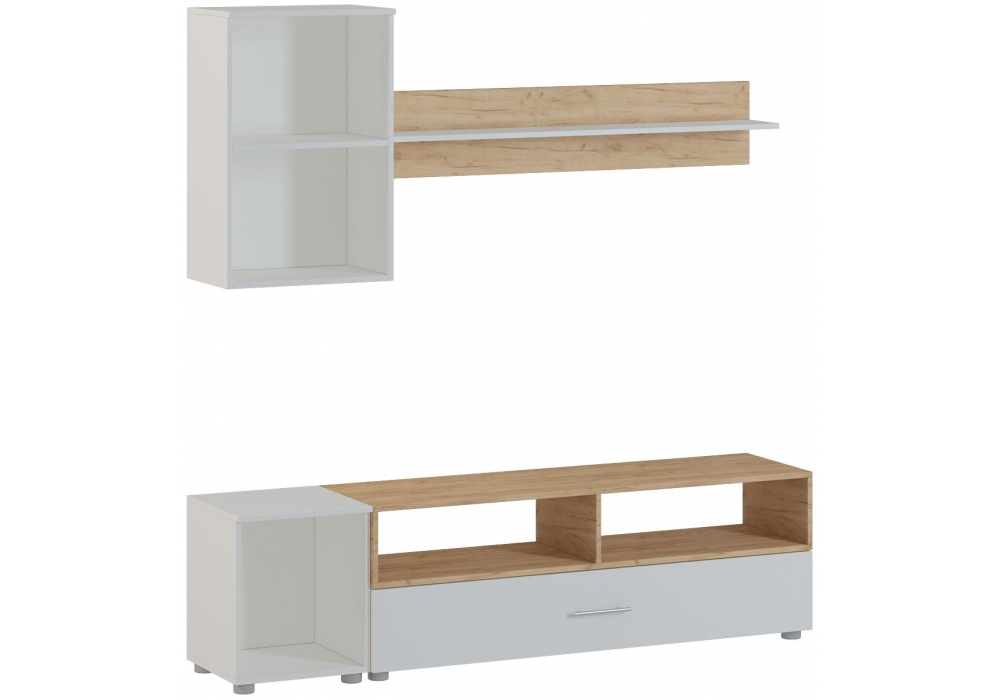 фото гостиные woodville алонсо белая / дуб золотой 398918 | 220svet.ru