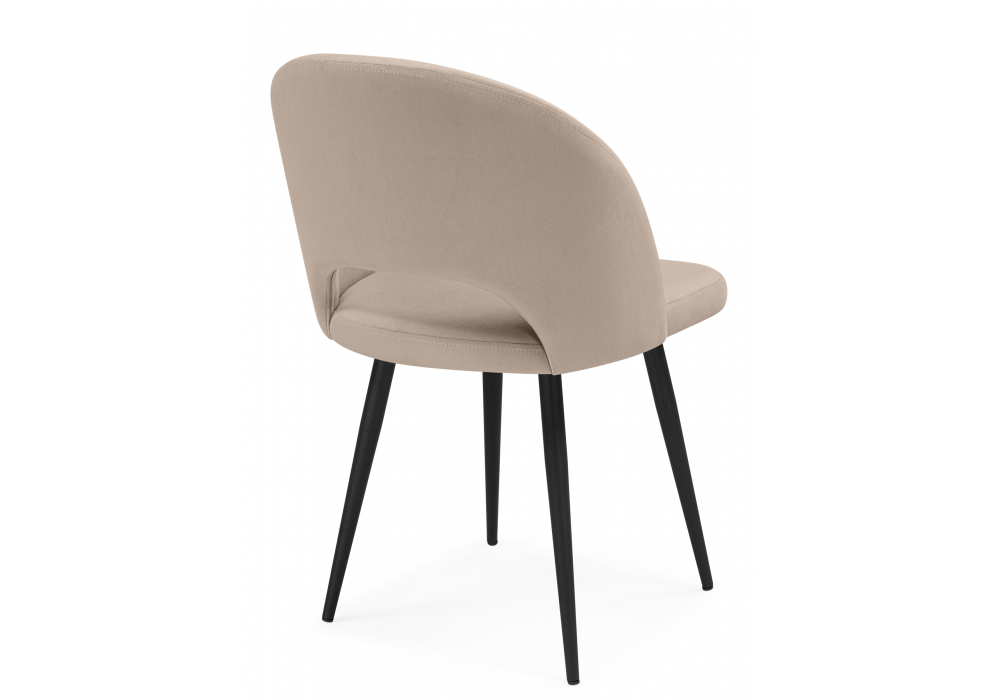 фото стул на металлокаркасе woodville курбис бежевый / черный 642919 | 220svet.ru