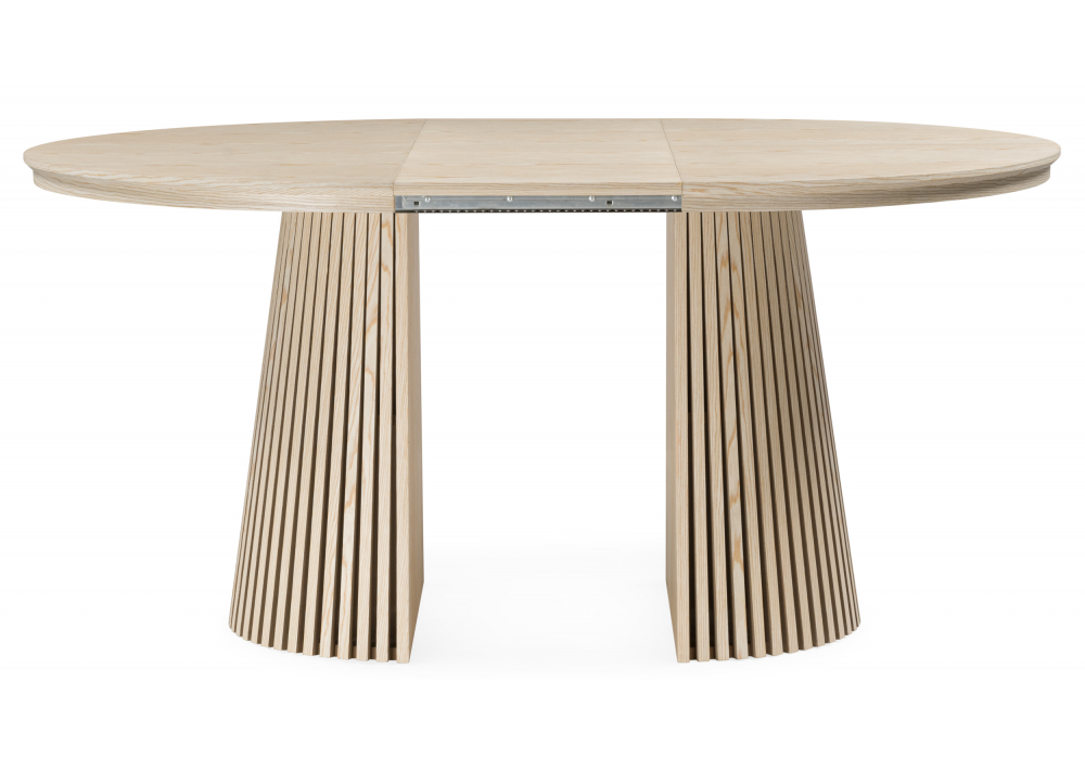 фото стол деревянный  раскладной woodville mersin 120(200)x120 шпон дуба / бук 15869 | 220svet.ru