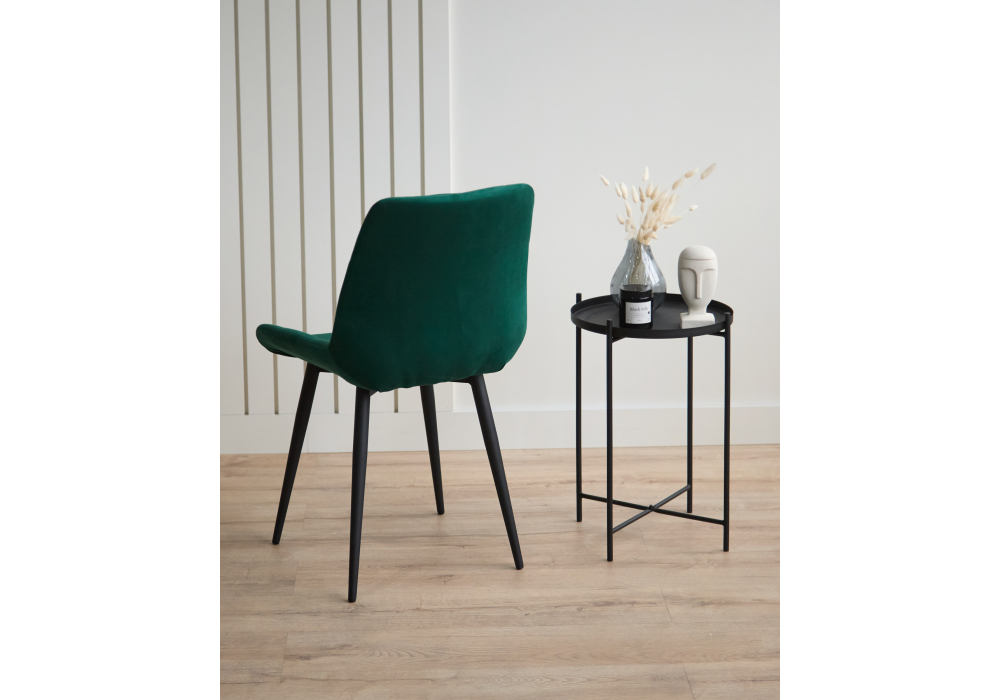 фото стул на металлокаркасе woodville челси к зеленый (zd 667) / черный 632513 | 220svet.ru