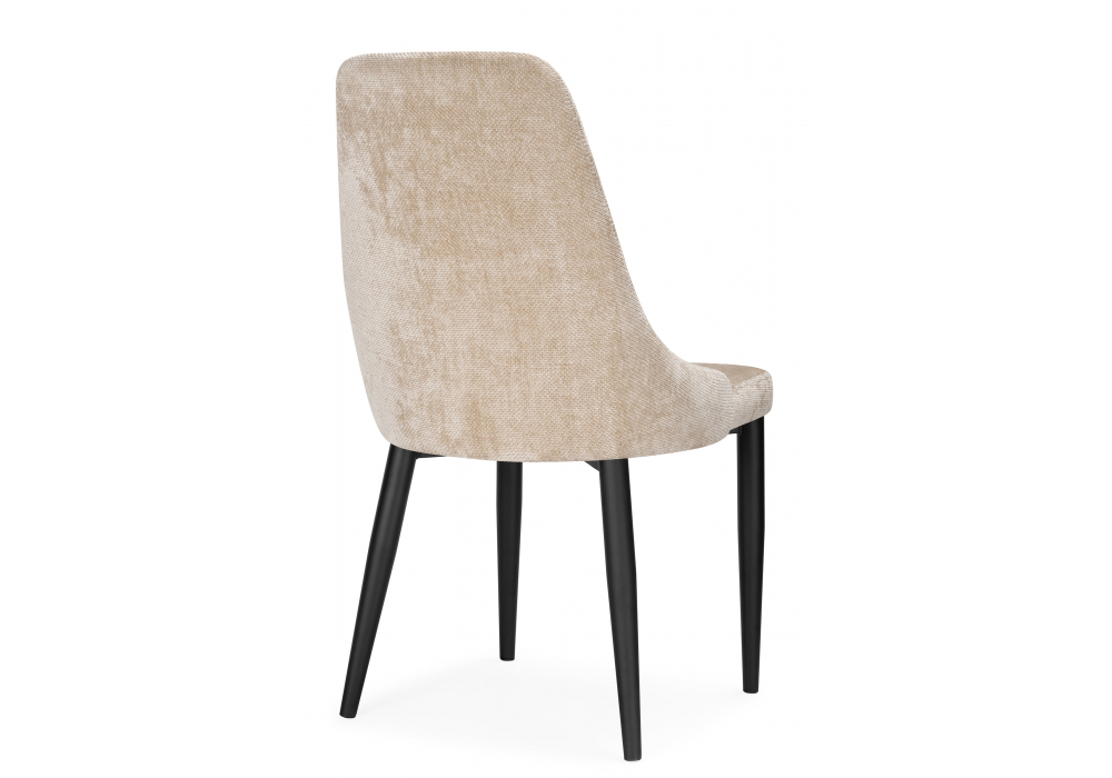 фото стул на металлокаркасе woodville kora черный/бежевый 15753 | 220svet.ru