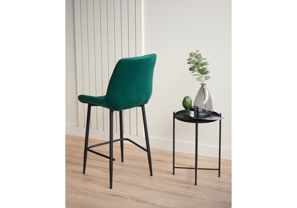 фото барный стул woodville челси зеленый / черный 632573 | 220svet.ru
