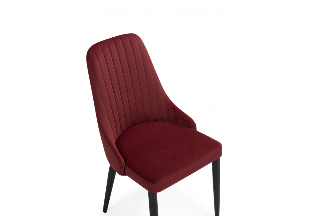 фото стул на металлокаркасе woodville kora wine red / black 15949 | 220svet.ru
