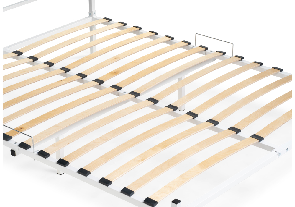 фото кровать полутораспальная  woodville фади 140х200 белая 491587 | 220svet.ru