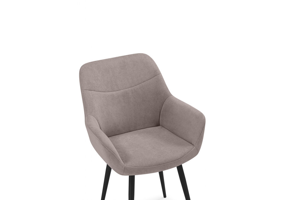 фото стул на металлокаркасе woodville флюид латте / черный 642975 | 220svet.ru