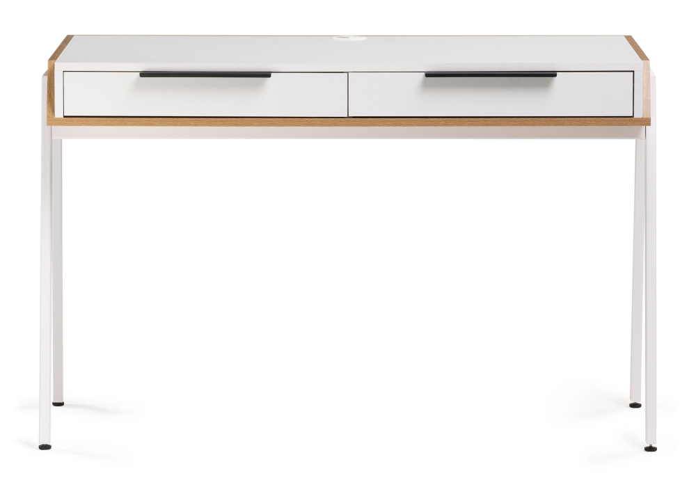 фото стол woodville рокс 116х65х77 белый / дуб вотан / белый 530839 | 220svet.ru