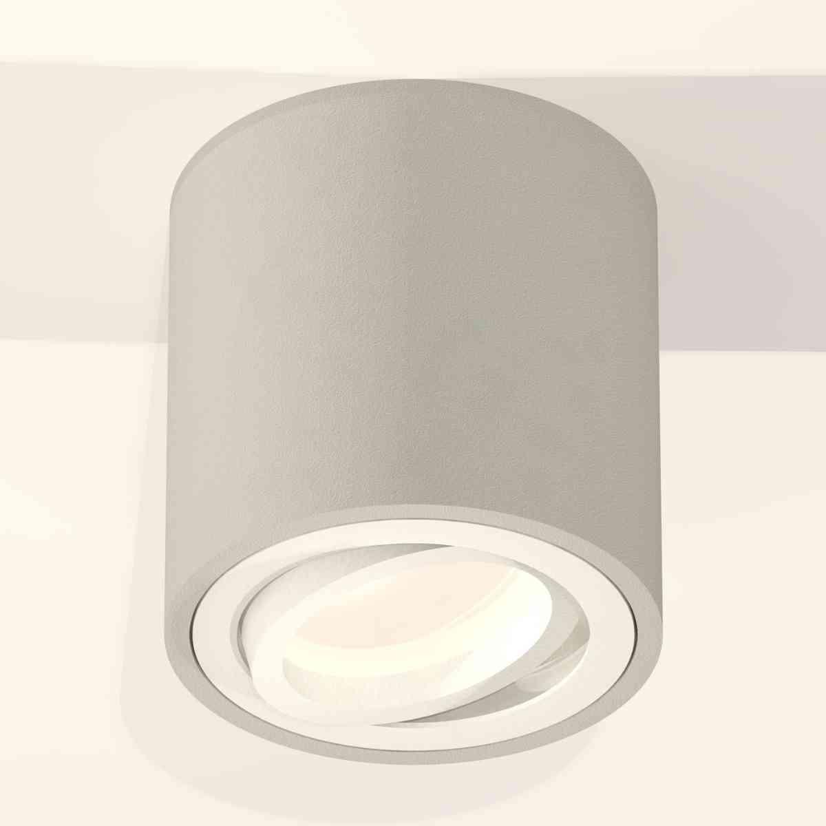 фото комплект накладного светильника ambrella light techno spot xs7533001 sgr/swh серый песок/белый песок (c7533, n7001) | 220svet.ru