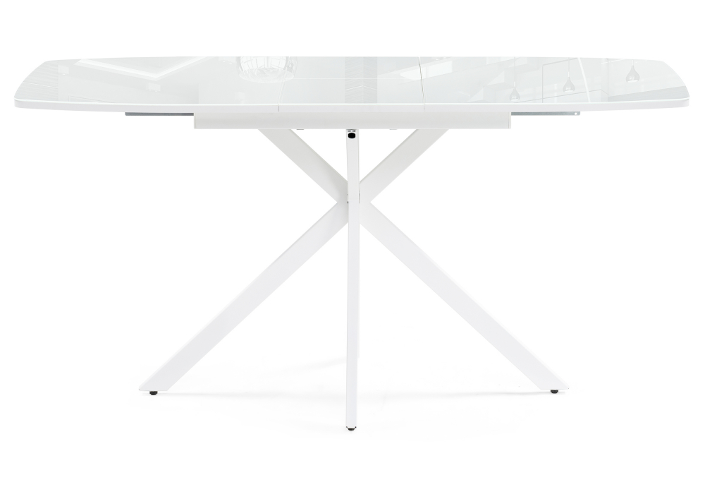 фото стол стеклянный  раскладной woodville тамаса белый 584296 | 220svet.ru