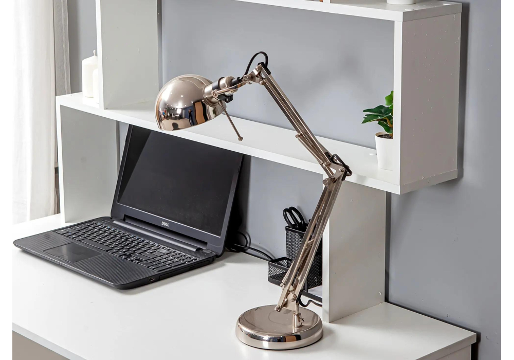 фото письменный стол с надстройкой woodville дижон белый тиснение 553675 | 220svet.ru