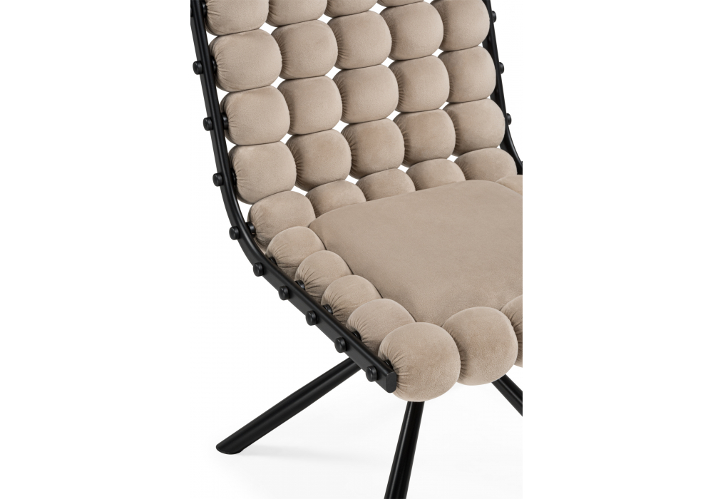 фото стул на металлокаркасе woodville ball 1 бежевый / черный 15945 | 220svet.ru