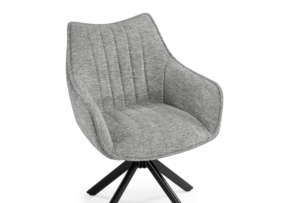 фото стул на металлокаркасе поворотный woodville denever gray / black 15836 | 220svet.ru