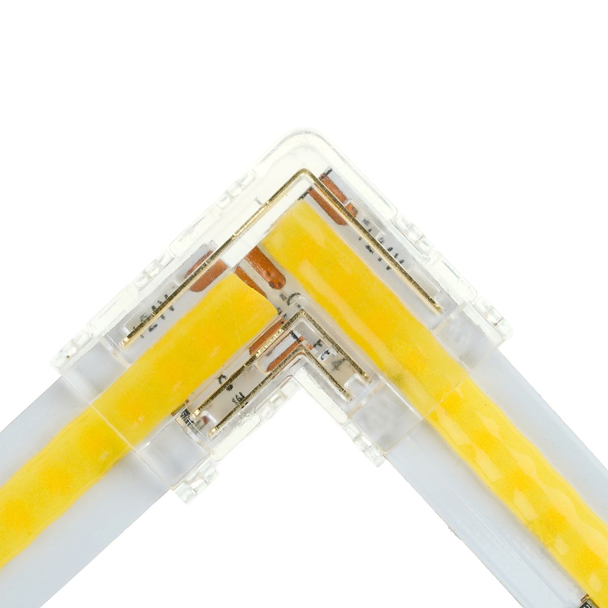 фото соединитель угловой 12мм для ленты cct cob шириной 10 мм feron ld174 52005 | 220svet.ru
