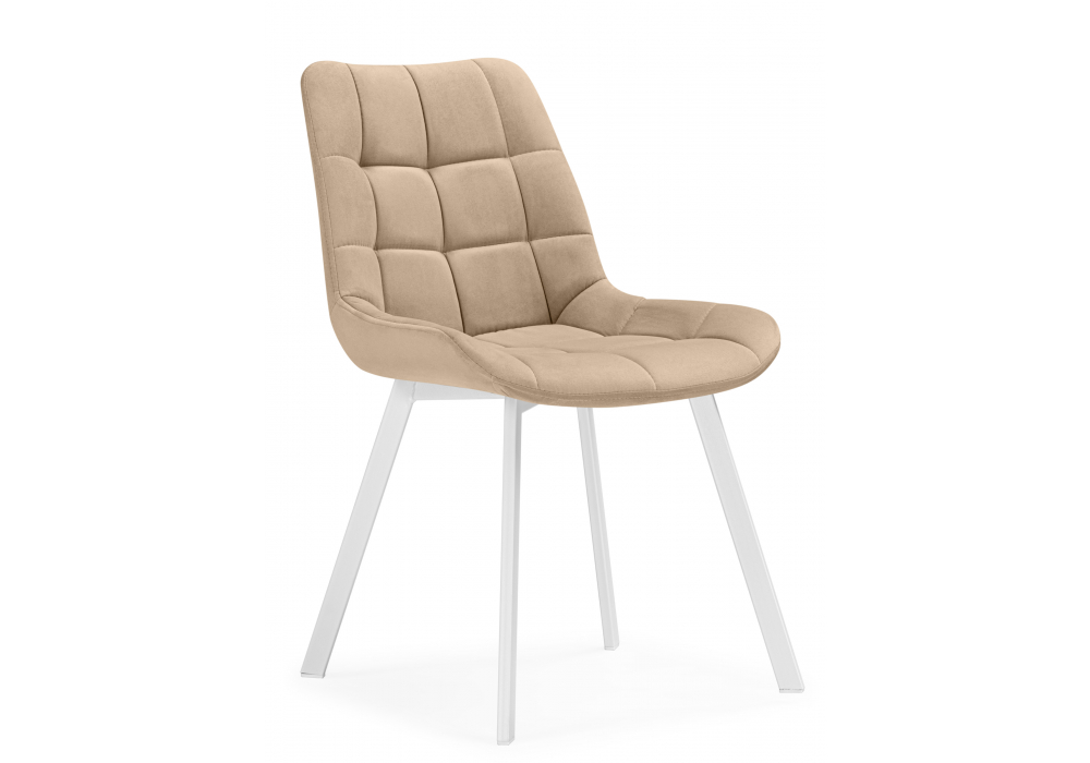 фото стул крутящийся woodville челси 360 бежевый (zd 210) / белый 626082 | 220svet.ru