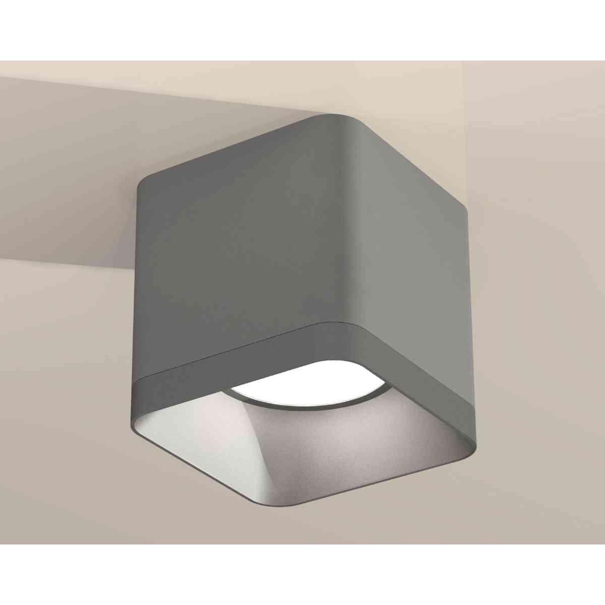 фото комплект накладного светильника ambrella light techno spot xs7807003 sgr/ssl серый песок/серебро песок (c7807, n7703) | 220svet.ru