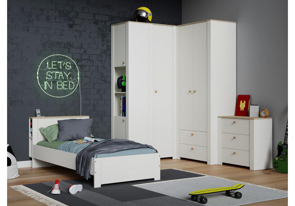 фото шкаф woodville джастин дуб белый exclusive 564844 | 220svet.ru