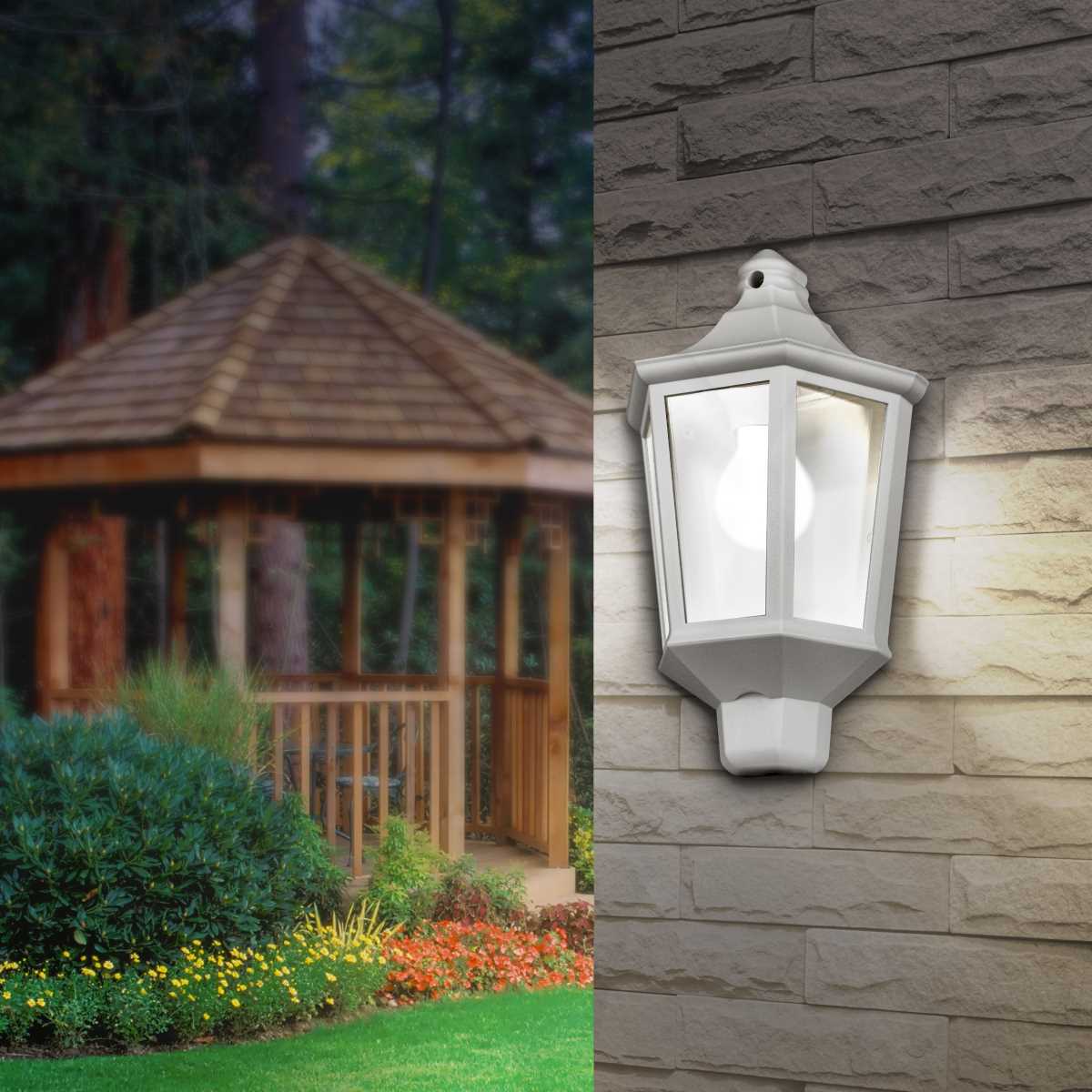 фото садово-парковый светильник эра «ника» нбу 06-60-003 60вт белый прозрачный б0061161 | 220svet.ru