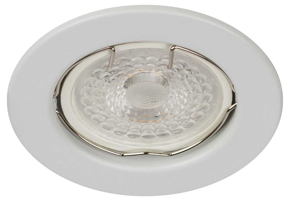 фото светильник встраиваемый штампованный эра st1 swh под лампу mr16 gu5.3 белый матовый б0059740 | 220svet.ru