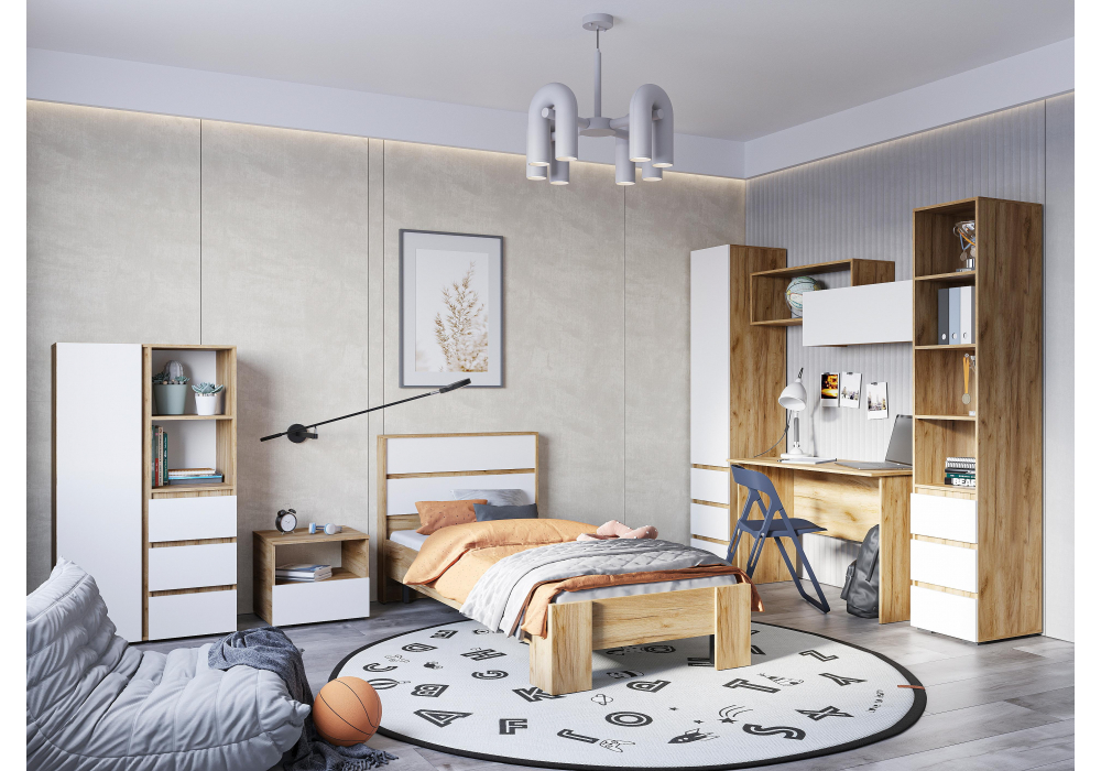 фото шкаф woodville элла белый / дуб крафт золото 548005 | 220svet.ru