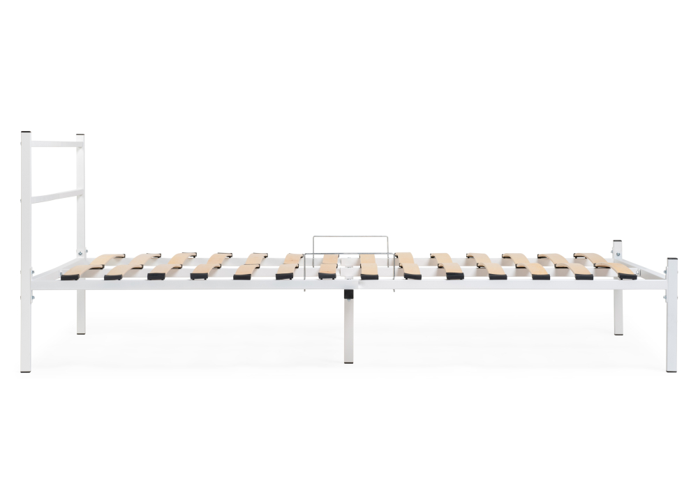 фото кровать полутораспальная  woodville фади 140х200 белая 491587 | 220svet.ru