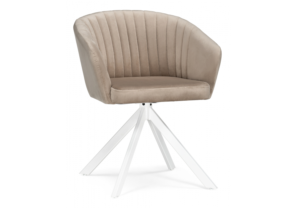 фото стул крутящиеся woodville корсо бежевое / белое 583967 | 220svet.ru