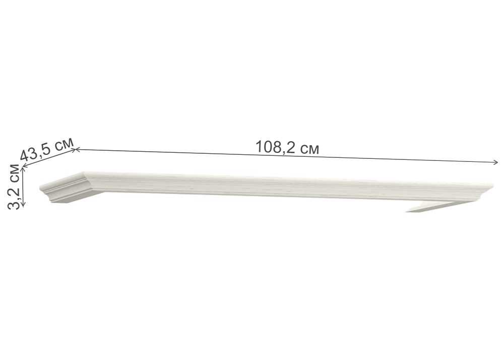 фото комплект карнизов woodville ливерпуль 1000 ясень ваниль 351818 | 220svet.ru