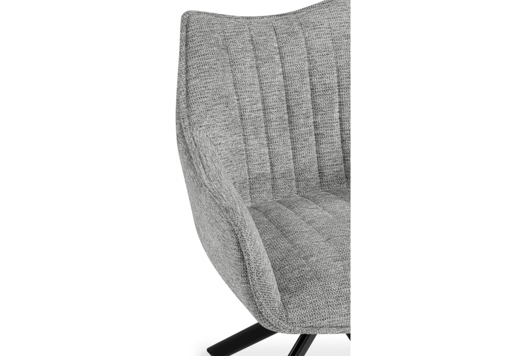 фото стул на металлокаркасе поворотный woodville denever gray / black 15836 | 220svet.ru