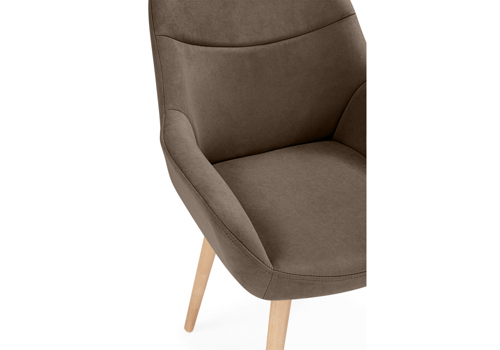 фото стул деревянный поворотный woodville флюид 360 коричневый (glory 08) / светлое дерево 642989 | 220svet.ru