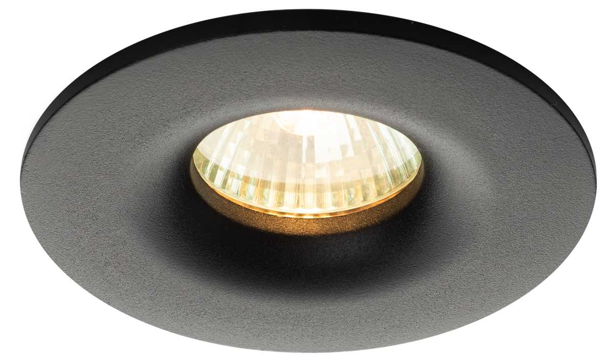 фото светильник встраиваемый алюминиевый эра kl105 bk под лампу mr16 gu5.3 черный б0059792 | 220svet.ru
