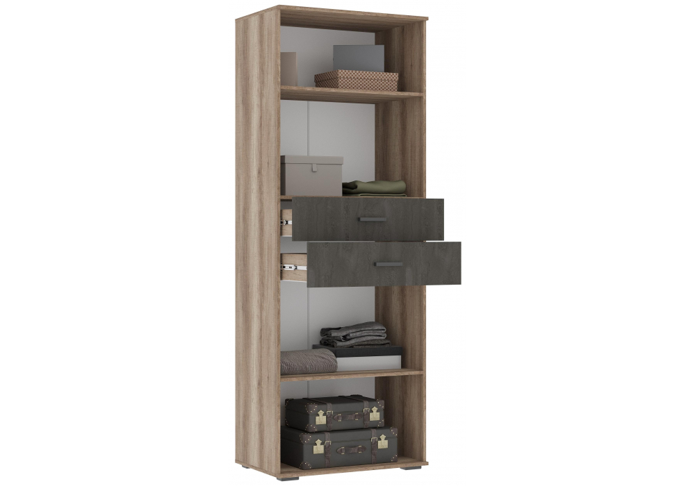 фото шкаф woodville паркинс железный камень / дуб каньон 546172 | 220svet.ru