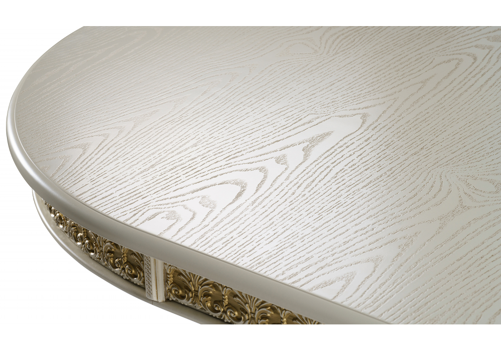 фото стол деревянный раскладной woodville кассиль крем / золотая патина 615219 | 220svet.ru