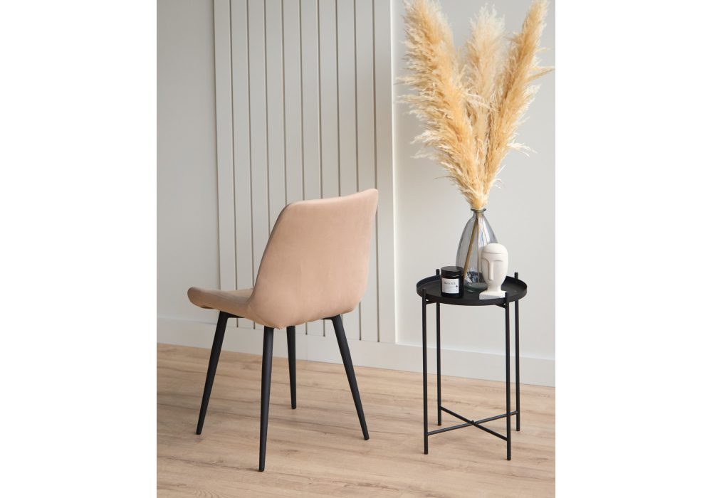 фото стул на металлокаркасе woodville челси к бежевый (zd 210) / черный np 632473 | 220svet.ru