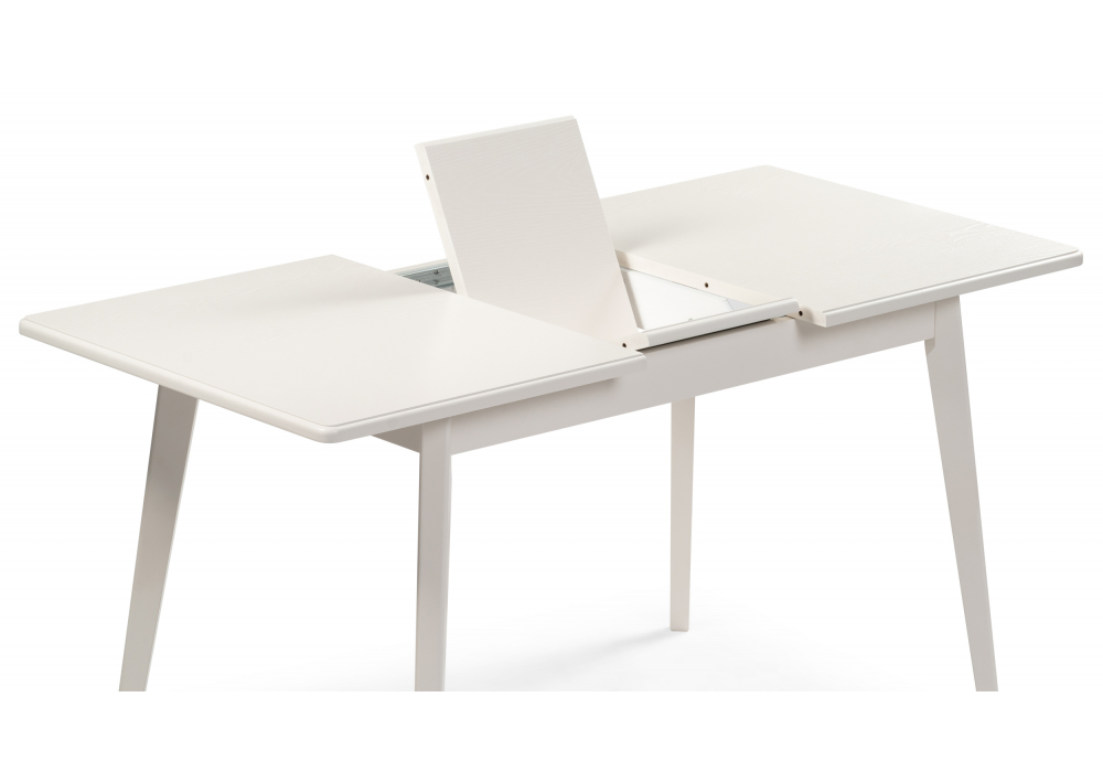 фото стол деревянный раскладной 110(140)х68х75 woodville улаинс прямоугольный слоновая кость 618725 | 220svet.ru