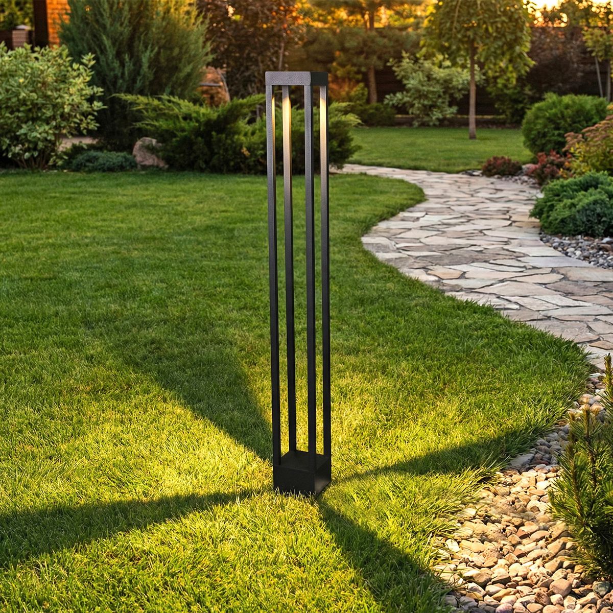 фото ландшафтный светодиодный светильник reluce 09970-0.7-001u 1,0m led7w bk rlos | 220svet.ru