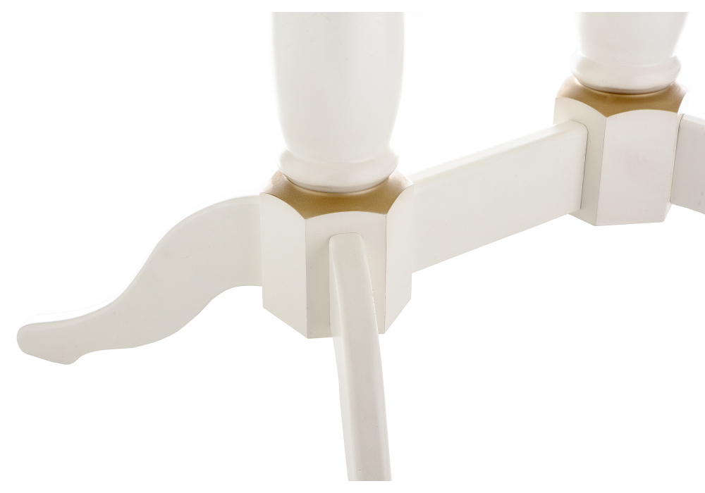 фото стол деревянный раскладной woodville кантри молочный / золотая патина 615194 | 220svet.ru