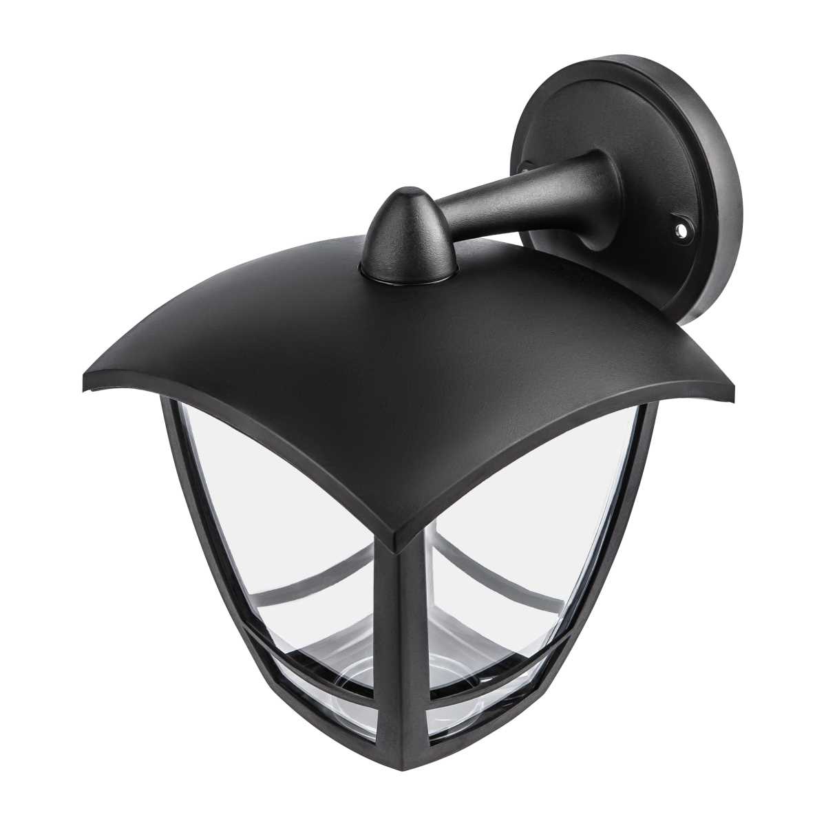 фото садово-парковый светильник эра «дели 2» нбу 07-40-002 черный 4-гранный настенный ip44 е27 max 60вт б0051186 | 220svet.ru