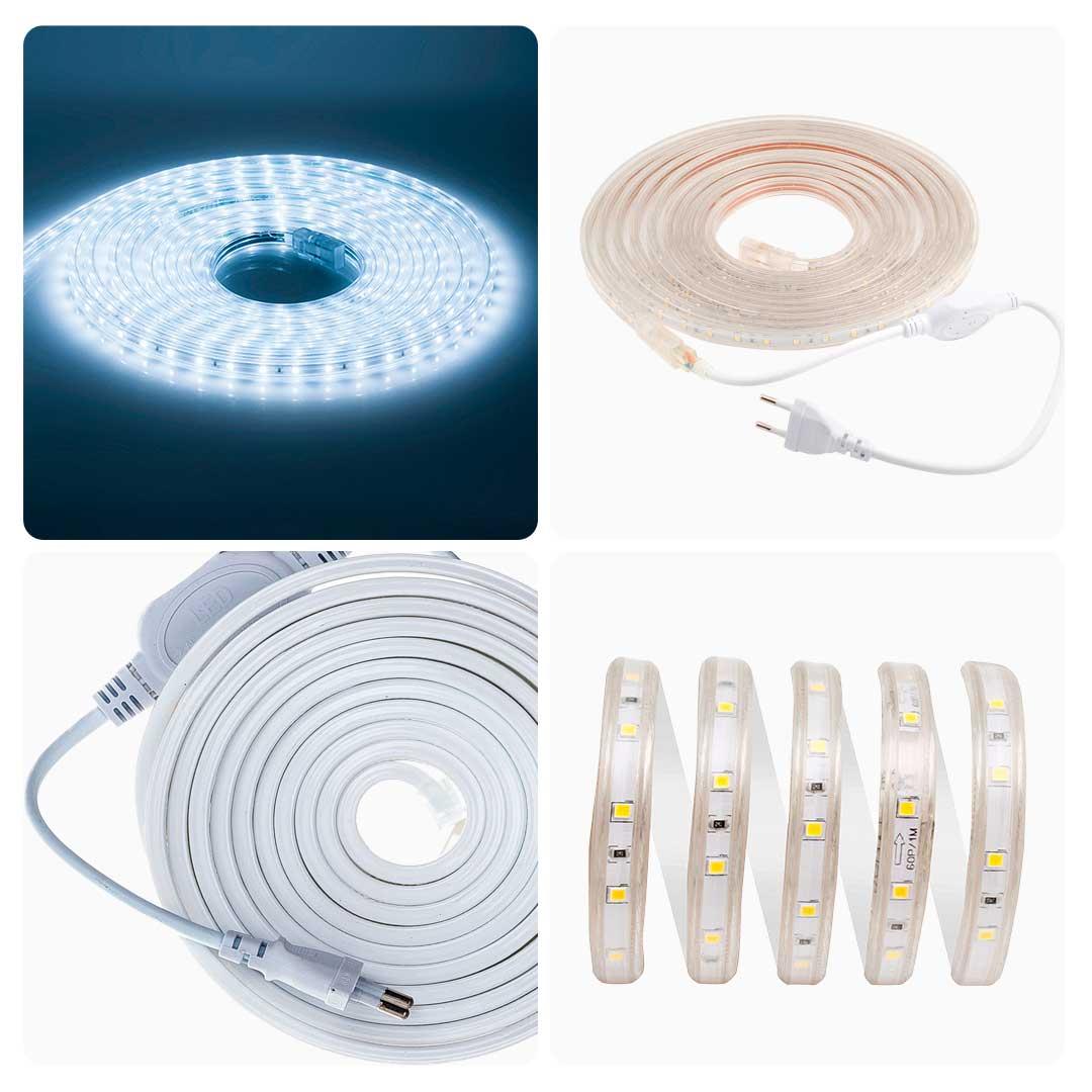 фото светодиодная влагозащищенная лента apeyron 4,8w/m 60led/m 3528smd холодный белый 5m 10-04 | 220svet.ru