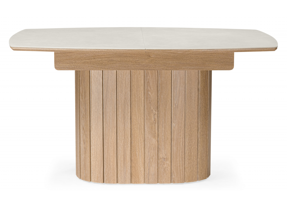 фото керамический стол раскладной woodville люмен 140(180)х80 carmen light grey / дуб американский 664687 | 220svet.ru